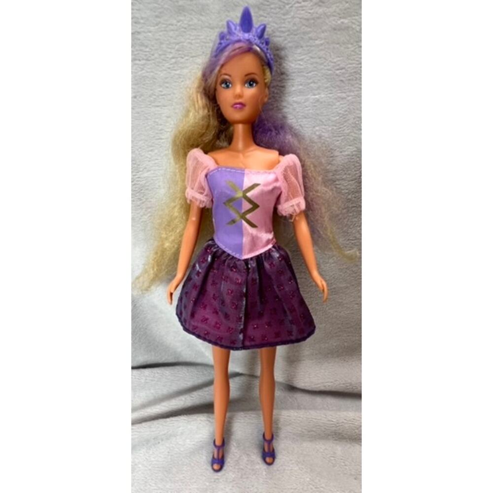 Steffi Love Simba Princess Doll – 12” with Purple & Pink Hair, Gown & Heels